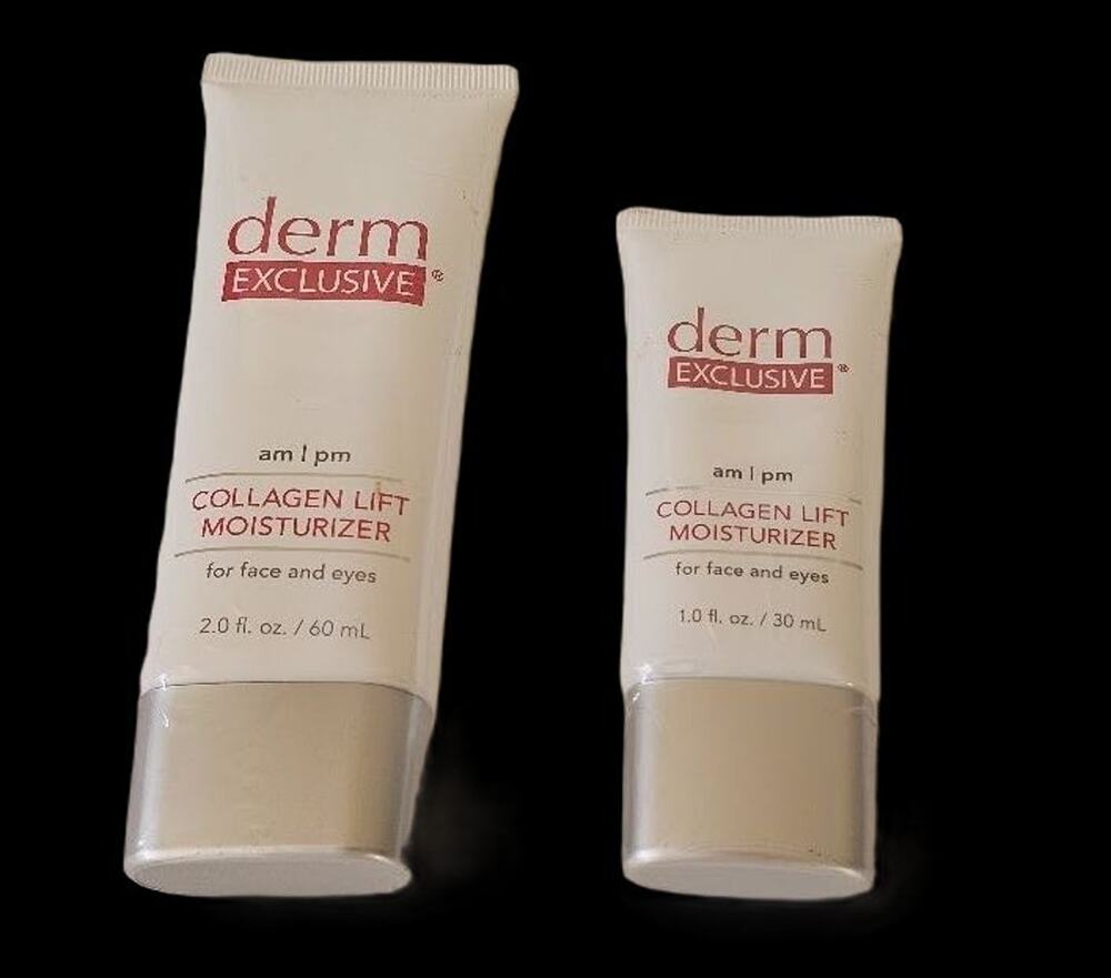 TWO Derm Exclusive AM/PM Collagen Lift Moisturizer - 2.0 and 1.0 fl oz - SEALED